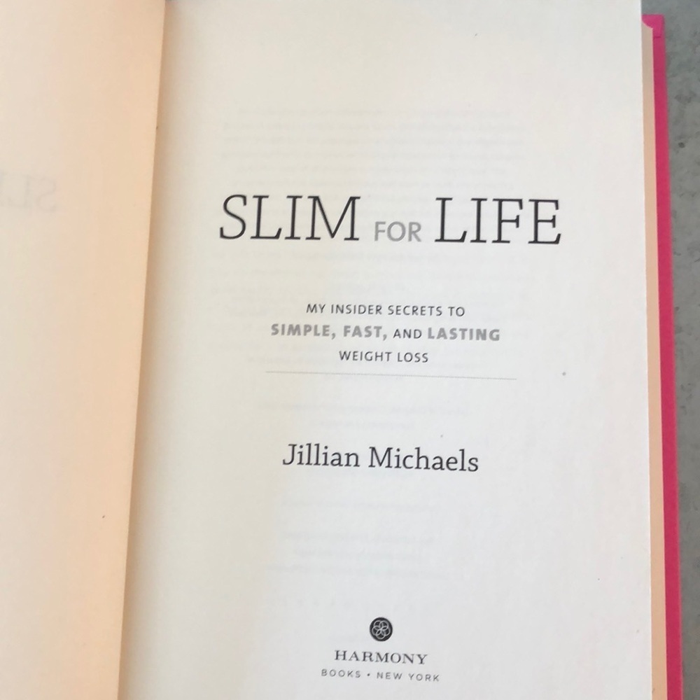Jillian Michaels slim for life book